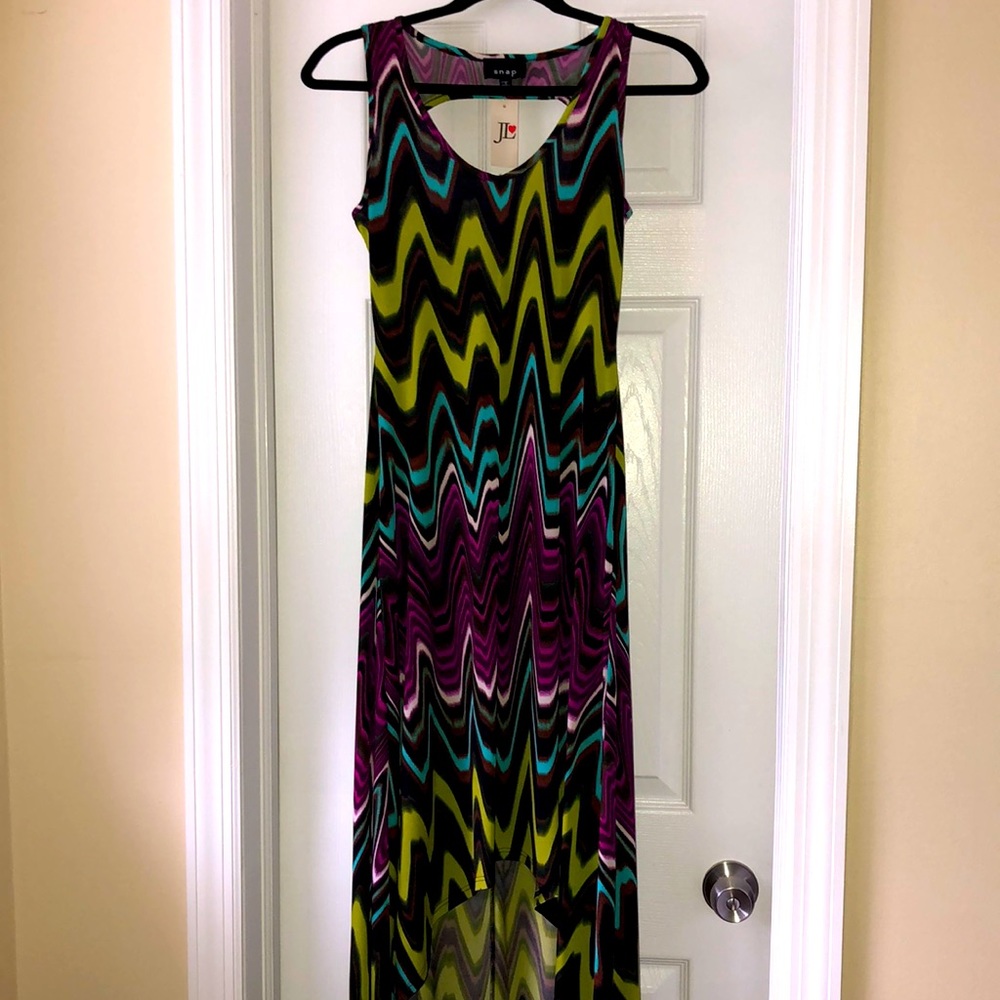 High low multicolor sundress